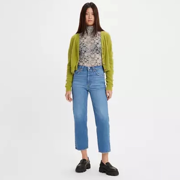 RIBCAGE STRAIGHT ANKLE WOMEN'S JEANS, sz 30 - Picture 1 of 10